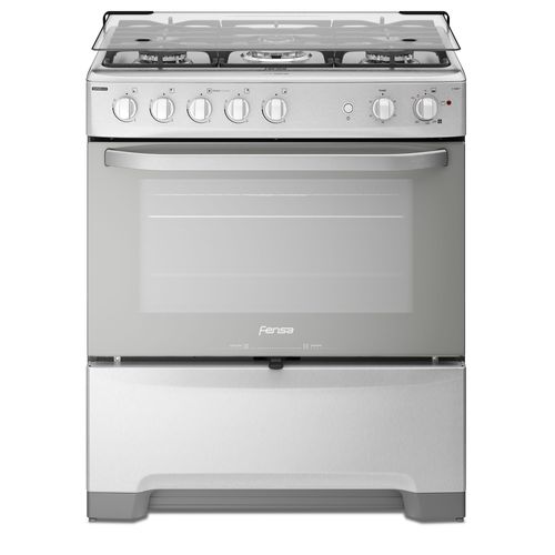 Cocina a Gas 5 Platos Fensa Experience con VaporBake y Triple Llama F 5500 T Inox