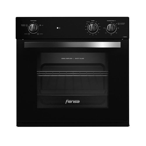 Horno Empotrable Eléctrico Fensa 66L Timer y Cavidad Esmaltada F 1060N A Negro
