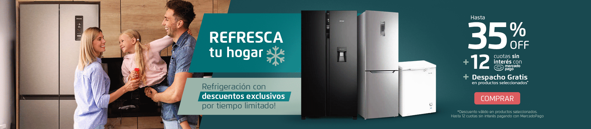 Refresca tu hogar - Refrigeración Fensa hasta 35% OFF*