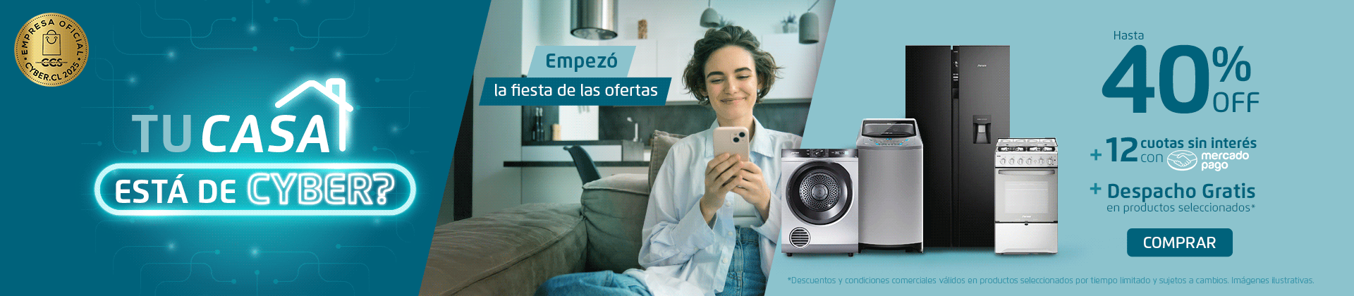 Tu casa de CYBER con Fensa - Hasta 40%Off + 12 cuotas sin interés con mercadopago